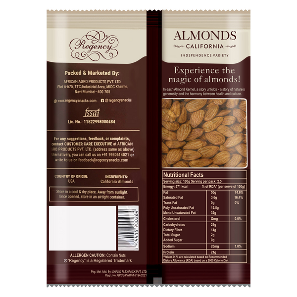 Almonds (Badam) Independence, Whole