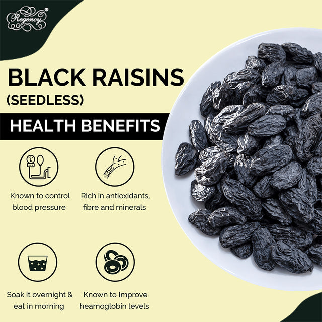 Purchase Seedless Black Raisins (Kali Draksh) Online | 100g & 250g ...